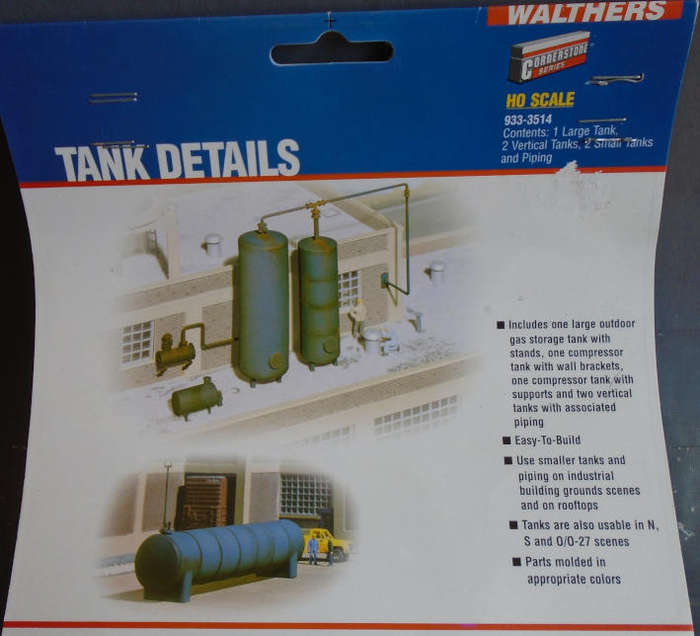 WALTHERS HO SCALE - TANK DETAILS, IN PKT