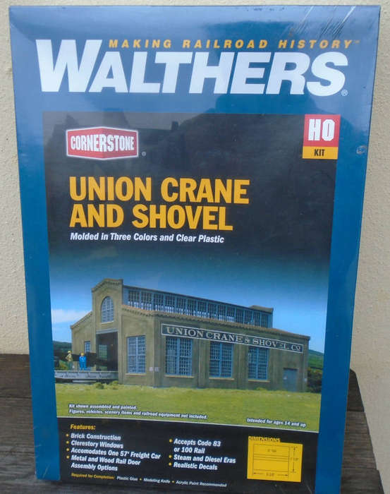 WALTHERS HO SCALE - UNION CRANE AND SHOVEL KIT, BOXED