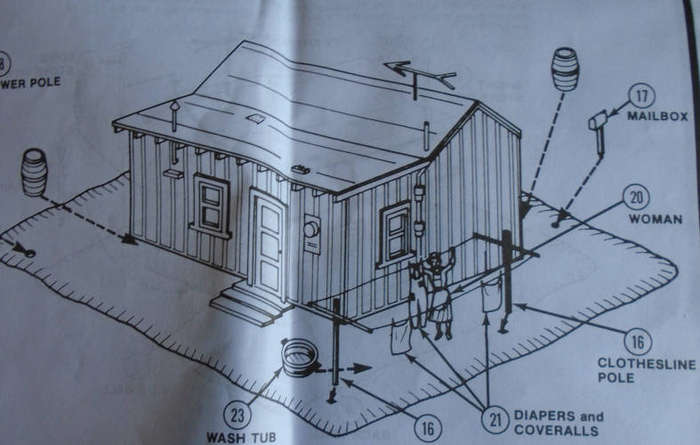 LIFE-LIKE HO SCALE - WESTERN HOMESTED KIT, IN PKT