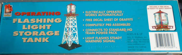 LIFE-LIKE HO SCALE -FLASHING LIGHT STORAGE TANK, BOXED
