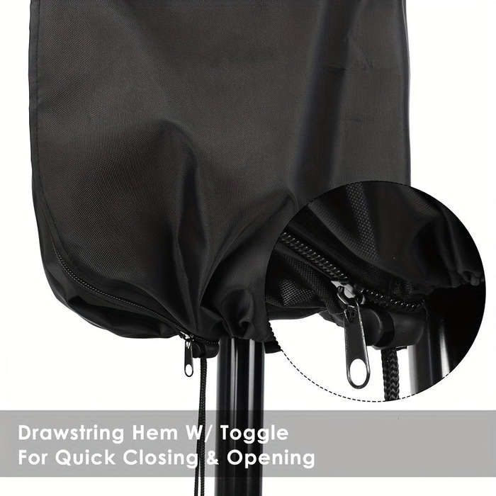 Convenient 1-Piece Thickened Patio Umbrella Cover, Waterproof Outdoor Uv Protection Umbrella Cover W