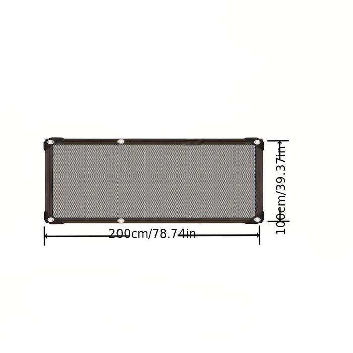 1 x Black Uv Protection Fabric Garden Awning With Dust Proof Shade Net