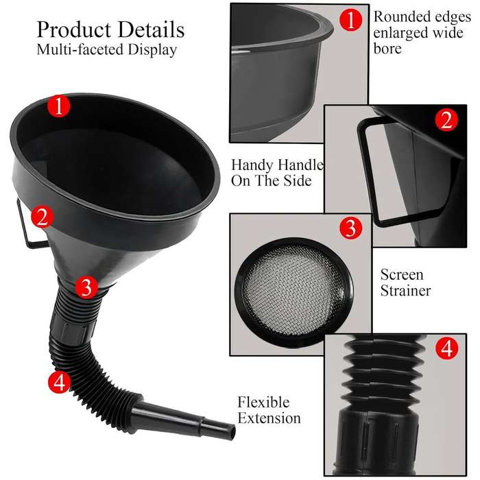 Flexible Pp Material Automobile Oil Funnel