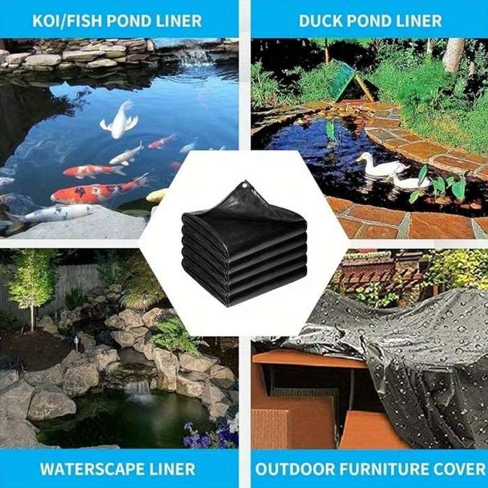 Heavy Duty Black Tarpaulin