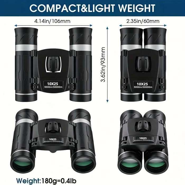 1pc 10x Upgraded HD Portable Zoom Binoculars