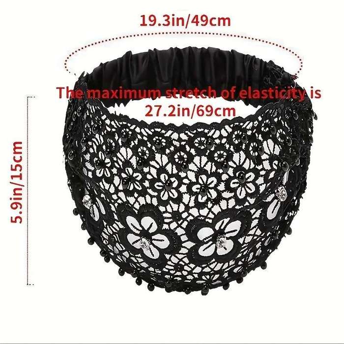 Elegant Boho Wide Lace Headband
