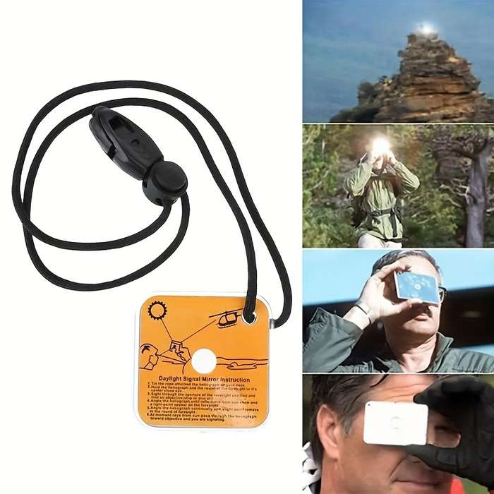 1 Piece Outdoor Camping Multi-Function Signal Mirror
