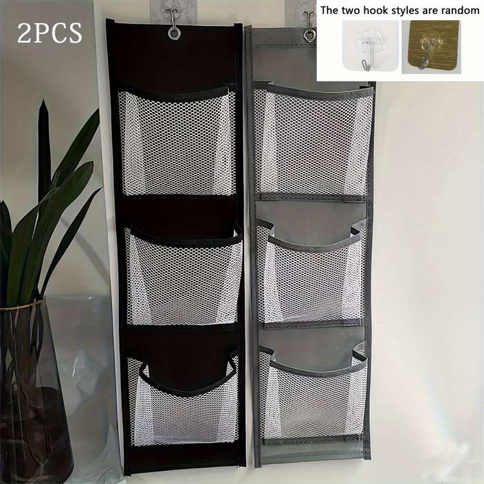 Door Hanging Clothes Organizer - Wall Mounted With 3 Pockets