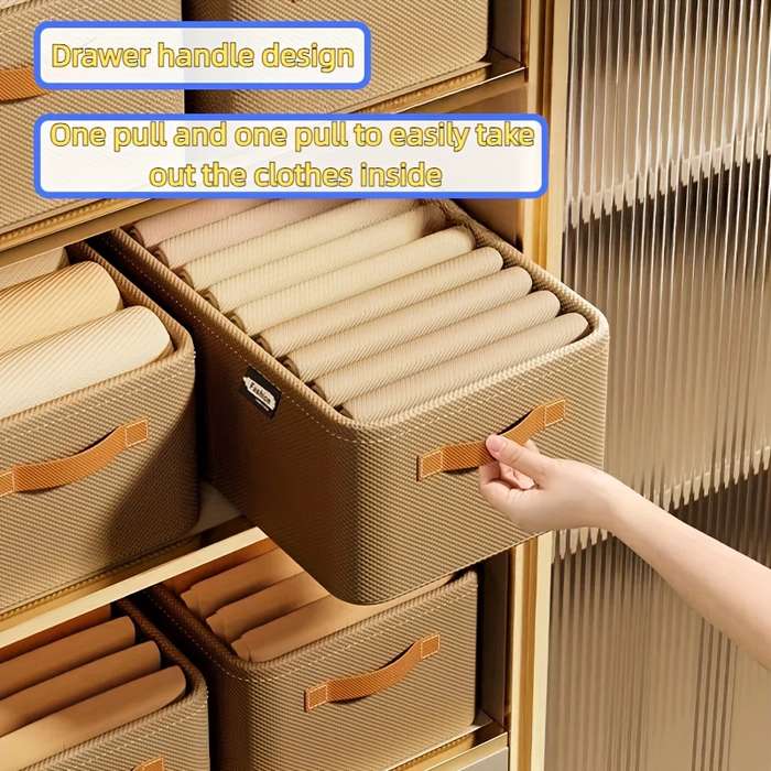 1 Multifunctional Foldable Storage Basket With Handle Design