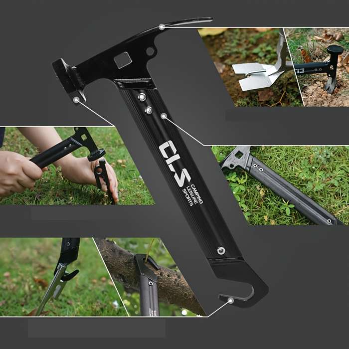 Outdoor Mini Tent Hammer With Tent Stake Remover