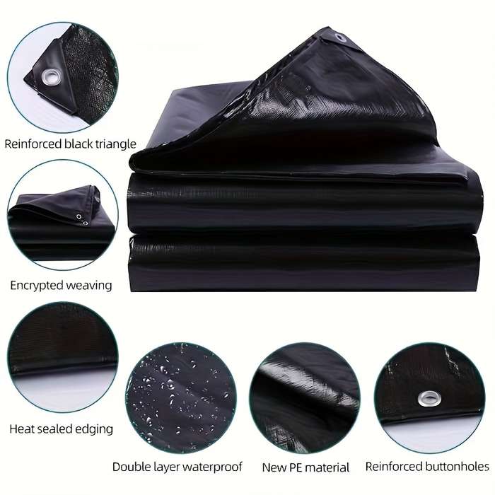 Double-Sided Black Pe Tarpaulin
