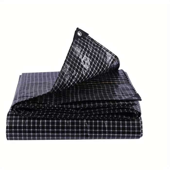 1 Heavy Duty Black And White Check Tarp