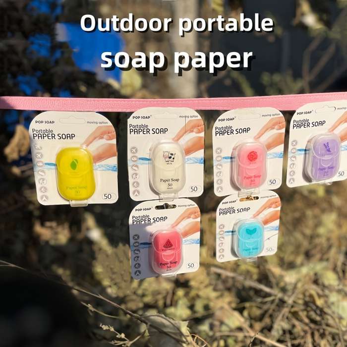 50pcs Outdoor Travel Portable Paper Soap