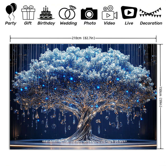 1 Tree Of Life Tapestry With Diamonds