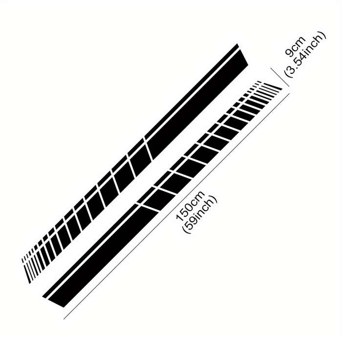 Car Side Skirt Stripe Pattern Sticker