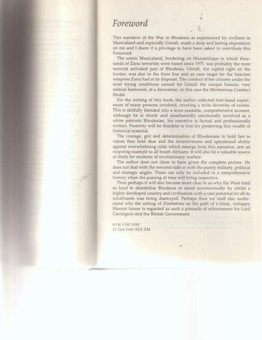 WHEN THE GOING WAS ROUGH, A RHODESIAN STORY