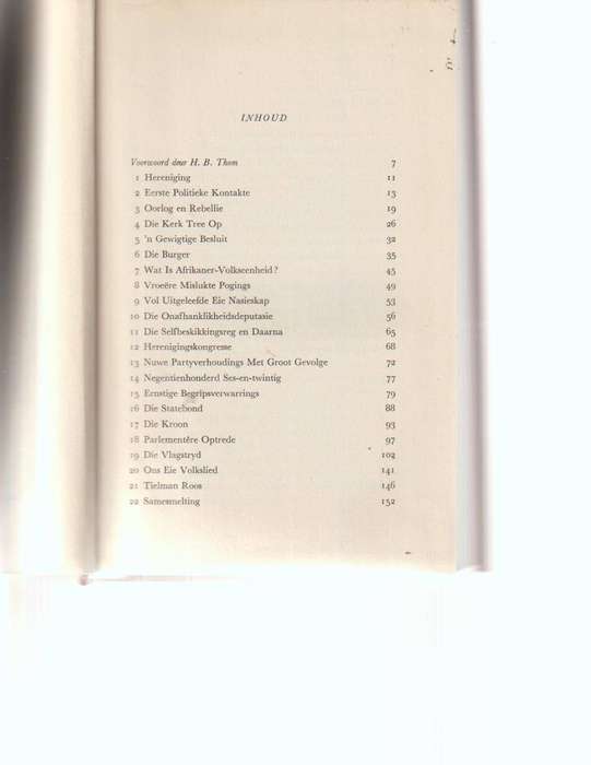 AFRIKANER VOLKSEENHEID EN MY ERVARINGS OP PAD DAARHEEN deur D.F. MALAN