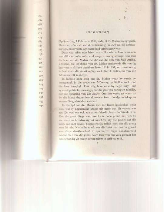 AFRIKANER VOLKSEENHEID EN MY ERVARINGS OP PAD DAARHEEN deur D.F. MALAN