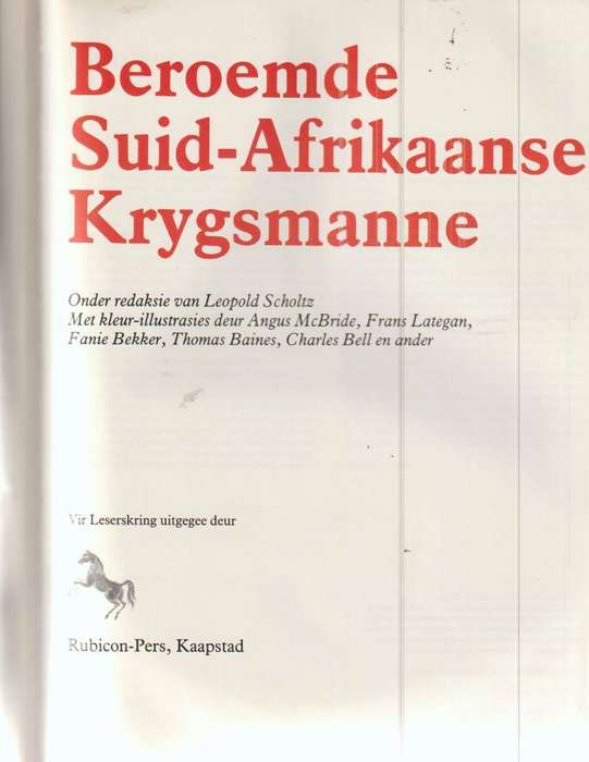 BEROEMDE SUID-AFRIKAANSE KRYGSMANNE