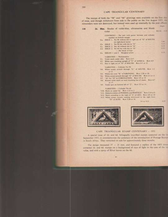 STAMPS OF SOUTH AFRICA, HANDBOOK CATALOGUE, GOLDEN JUBILEE EDITION