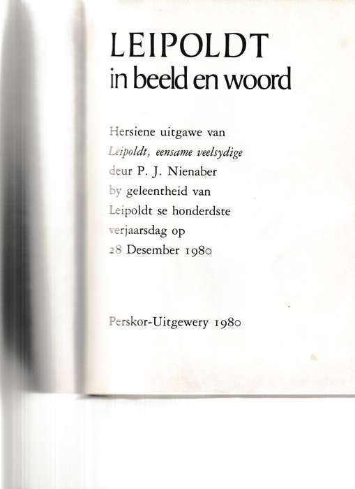 LEIPOLDT: IN BEELD EN WOORD