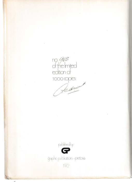 AND FINALLY, GOD MADE WOMEN by ANDRE DE WET, LIMITED COPIES NUMBERED AND SIGNED