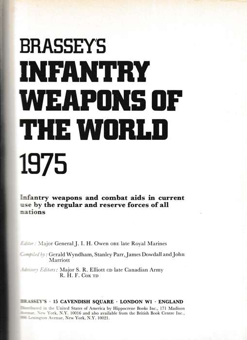 BRASSEY'S INFANTRY WEAPONS OF THE WORLD 1975