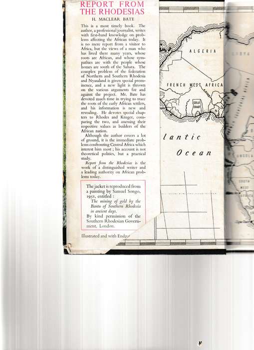 REPORT FROM THE RHODESIAS by H. MACLEAR BATE
