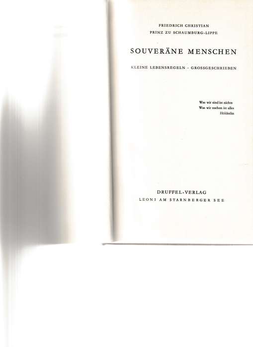 SOUVERANE MENSCHEN, KLEINE LEBENSREGELN-GROSSGESCHRIEBEN