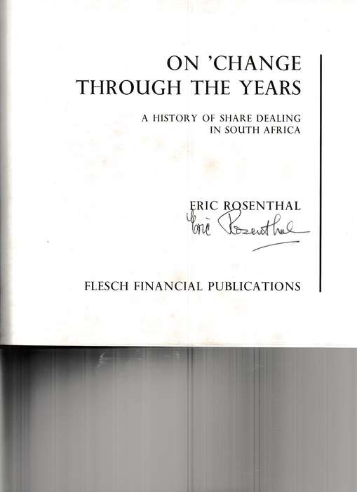 ON CHANGE THROUGH THE YEARS *SIGNED*