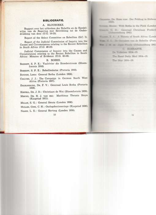 DIE REBELLIE 1914-1915 deur G.D Scholtz