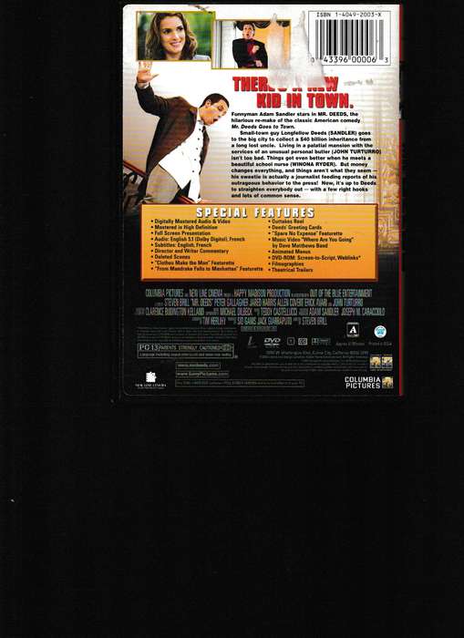 MR. DEEDS DVD
