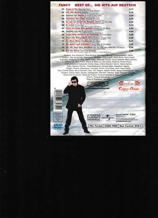 FANCY BEST OF... DIE HITS AUF DEUTSCH DAS KONZERT AUS DEM SPIEOELZELT MUNCHEN DVD