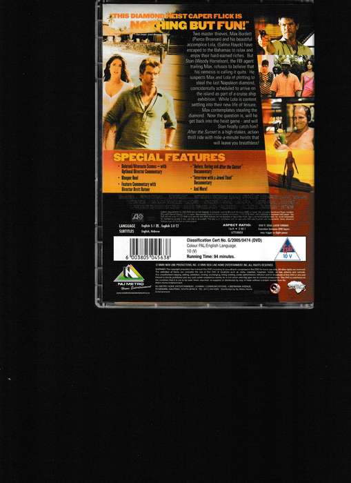 AFTER THE SUNSET DVD