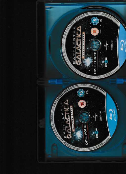 BATTLESTAR GALACTICA SERIES 1, 3, 4 AND FINAL SEASON BLU RAY 15 DISCS
