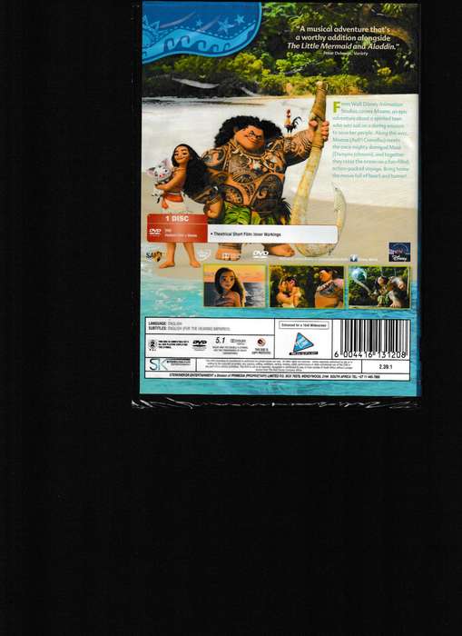 MOANA DVD, NEW