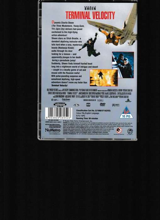 TERMINAL VELOCITY DVD