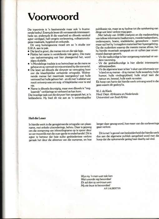 DIE ENSIKLOPEDIE VAN NAME IN SUID-WES-AFRIKA