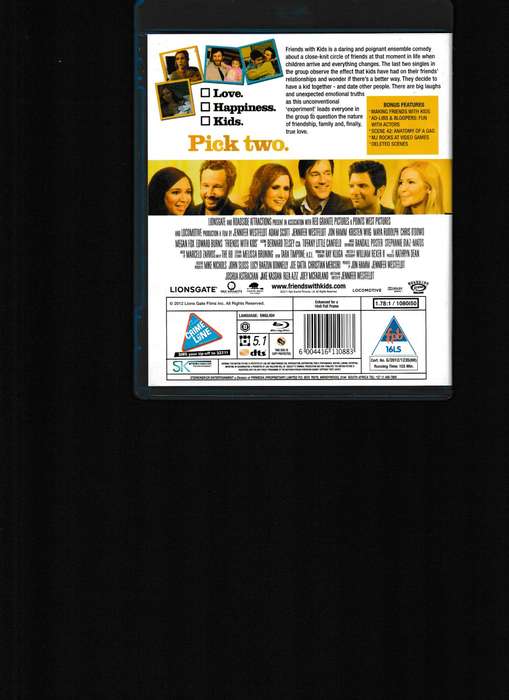FRIENDS WITH KIDS BLU RAY
