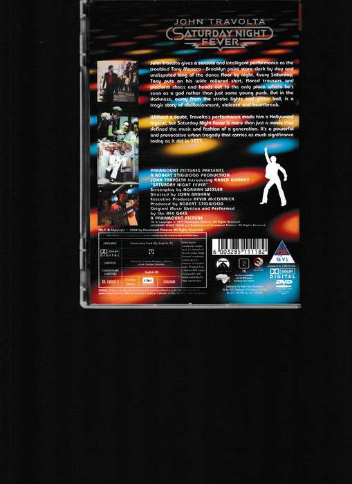 SATURDAY NIGHT FEVER DVD