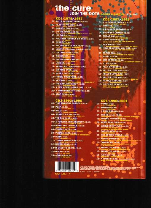 THE CURE, JOIN THE DOTS B-SIDES AND RARITIES 1978-2001 THE FICTION YEARS CD'S