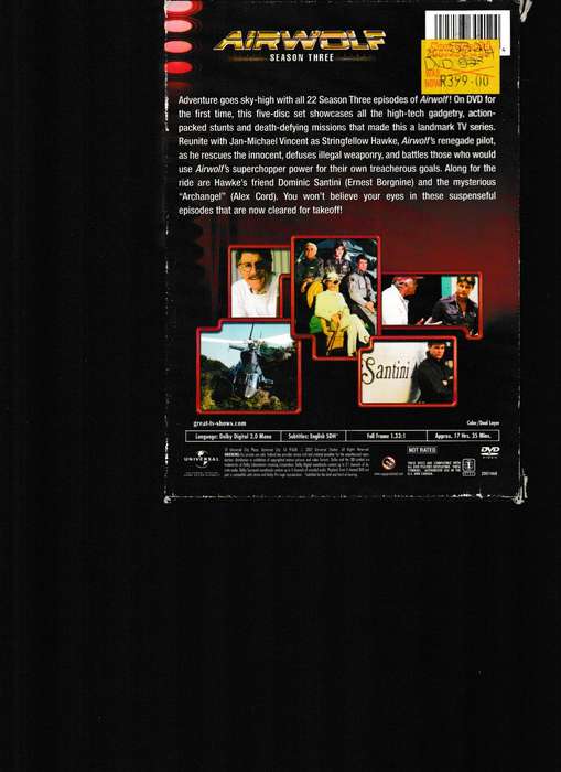 AIRWOLF, SEASON 3 ON DVD BOX SET