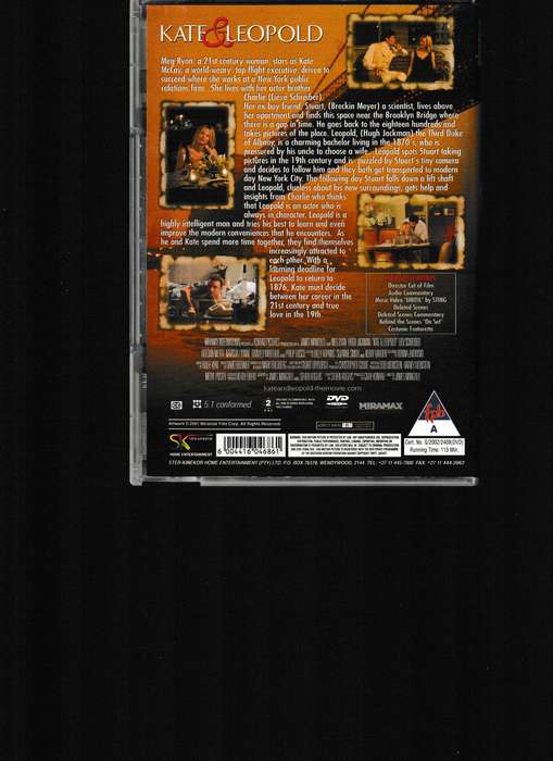 KATE & LEOPOLD DVD