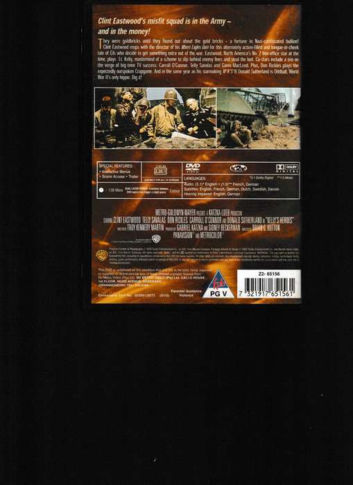 KELLY'S HEROES DVD