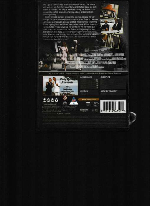DIRTY ROTTEN SCOUNDRELS DVD