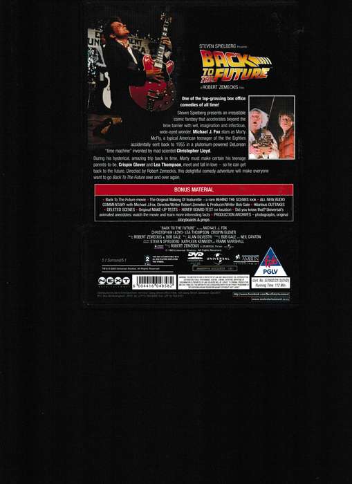 BACK TO THE FUTURE DVD
