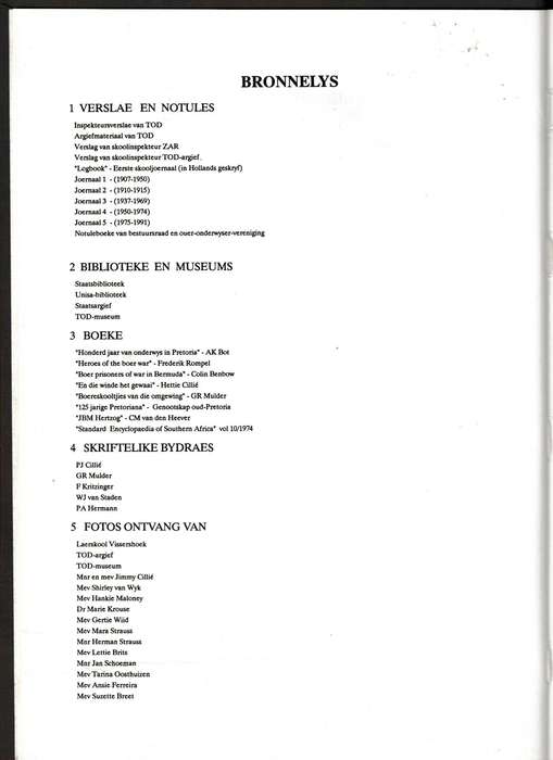 LAERSKOOL VISSERSHOEK, DIE EERSTE EEU 1891-1991 *GETEKEN*