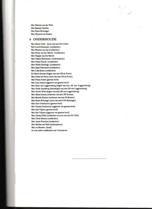 LAERSKOOL VISSERSHOEK, DIE EERSTE EEU 1891-1991 *GETEKEN*