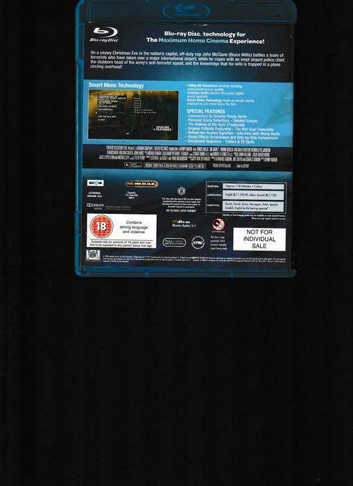DIE HARD 2, DIE HARDER BLU RAY