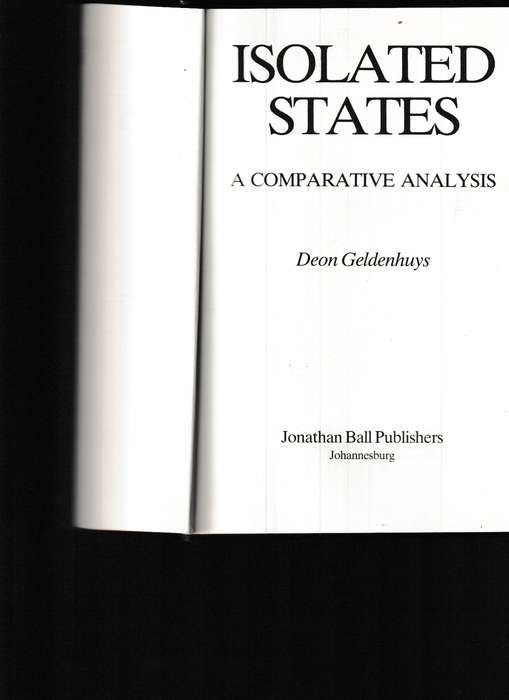ISOLATED STATES, A COMPARATIVE ANALYSIS by DEON GELDENHUYS
